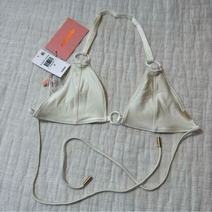 Cult Gaia Women's Misha Bikini Swim Top Size Medium, Off White, New With Tags!